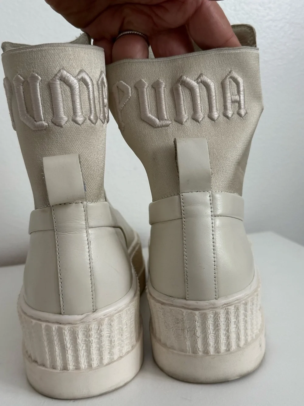 Puma Fenty by Rihanna Cream Platform Ankle Boots